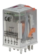 Реле проміжне ETI ERM4-024ACL 4P 24V AC 6А AC1 LED 2473009 (електромеханічне під цоколь)