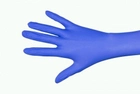 Рукавички Nitrylex basic медичні нестерильні нітрилові без пудри Розмір XL 100шт в упаковці Сині - изображение 2