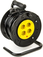 Подовжувач на котушці PowerPlant 20 м, 2x1.0мм2, 8А, 4 розетки (JY-2000/20)