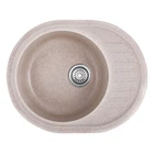 Мойка для кухни HAIBA гранитная HB8311-G319 SAND 570x450мм овальная врезная с сифоном бежевая HB0981