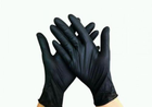 Одноразові рукавички текстуровані нітрилові Polix pro med 100 шт в упаковці Розмір ХL Чорні - зображення 2