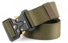 Ремінь тактичний Assault Belt з металевою пряжкою 145 см Зелений - зображення 4