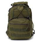 Рюкзак сумка (мессенджер) тактическая военная Oxford 600D 6 л Украина Хаки (T-Bag 3) - изображение 1