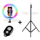 Селфи-лампа Разноцветная Led кольцо MJ33 RGB D=33 см + штатив-трипод 2м + bluetooth пульт