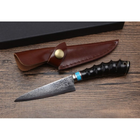 Нож коллекционный для охоты, рыбалки Дамаск XCD188 + Кожаный чехол - изображение 7