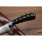 Нож коллекционный для охоты, рыбалки Дамаск XCD188 + Кожаный чехол - изображение 8
