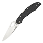 Нож складной Spyderco Byrd Cara Cara 2 полусеррейтор (длина: 173мм, лезвие: 73мм),FRN черный - изображение 1