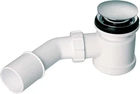 Сифон пластиковый для поддона McALPINE HC26CLCP 50 мм Click-Clack h90 мм с накладкой из латуни 70х40/50 мм (5036484015754)