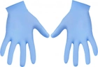 Одноразові рукавички Nitromax нітрилові без пудри 10 шт Блакитні, розмір L - зображення 3