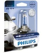 Авто лампа H11 55W 12V (сверх яркий белый) PHILIPS оригинал с гарантией! PGJ19-2 Crystal Vision