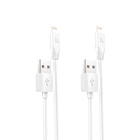 Кабель Hoco X1 2 кабеля USB to Lightning 1m белый
