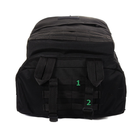 Тактичний похідний супер-міцний рюкзак 5.15.b з органайзером 40 літрів Чорний з поясним ременем - зображення 5
