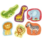Детские пазлы "Дикие животные" DoDo Toys 300153, 2-3-4 элемента