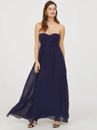 Платье длинное осеннее женское H&M 0608013 32 Темно-синее (KAY2000001294352)