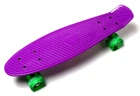 Пенни борд (Penny Board) 22" со светящимися колесами зеленого цвета, Фиолетовый