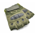 Мужские перчатки тактические Oakley беспалые зеленые размер L окружность ладони 21-22,5 см (EI-711-V) - изображение 2
