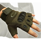 Мужские перчатки тактические Oakley беспалые зеленые размер L окружность ладони 21-22,5 см (EI-711-V) - изображение 6