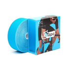 Бавовняний кинезио тейп K-Tape blue, 5 см х 22 м, блакитний (100162) - зображення 3