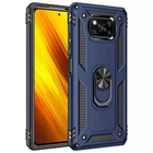 Чехол Epik Serge Ring for Magnet ударопрочный для Xiaomi Poco X3 NFC / Poco X3 Pro Темно-синий