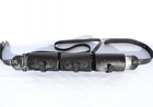 Патронташ на пояс двухрядный на 36 патронов закрытый кожаный черный (5700/1) - изображение 1