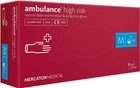 Перчатки синие Ambulance High Risk латекс повышенной прочности M RD10011003 - изображение 1