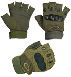 Тактические беспалые перчатки (велоперчатки, мотоперчатки) Oakley Green размер M - изображение 4