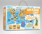 Настольная игра Умняшка "Интересный мир" KP-006 с многоразовыми наклейками 4241338