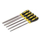 Напильники по металу MASTERTOOL GM 5 шт, 200 мм, плоский/круглий/напівкруглий/тригранний/квадратний (06-0250)