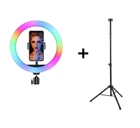Селфи-лампа LED кільцева 33см Voltronic MJ33 RGB + штатив