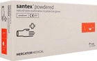 Рукавички латексні опудренниє SANTEX POWDERED MERCATOR MEDICAL 100шт L Білий - зображення 1