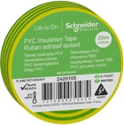 Ізоляційна стрічка Schneider Electric ПВХ 19 мм х 20 м Жовто-зелена (2420105)