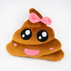Мягкая игрушка Weber Toys смайлик emoji Мисс какашка большая 23 см