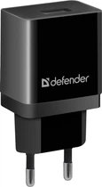 Мережевий зарядний пристрій Defender EPA-10 1xUSB 5V/2.1А Black (83572)