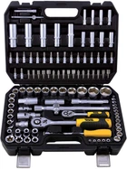 Набор насадок торцевых Mastertool CrV 1/4”-1/2” с трещоткой 108 предметов (78-5108)