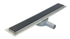 Душевой трап из нержавеющей стали DESIRE Nero Glass (1000 мм х 70 мм) DN-701000