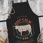 Кухонный фартук Keep calm and BBQ on чёрный 75х51 см (FRTC_21M017)