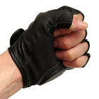 Перчатки тактические кожаные Mil-tec без пальцев черные размер L (12504502_L) - изображение 5