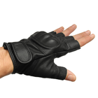 Перчатки тактические кожаные Mil-tec без пальцев черные размер M (12504502_M) - изображение 2