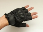 Перчатки тактические кожаные Mil-tec без пальцев черные размер M (12504502_M) - изображение 11