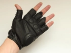 Перчатки тактические кожаные Mil-tec без пальцев черные размер M (12504502_M) - изображение 13