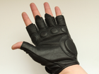Перчатки тактические кожаные Mil-tec без пальцев черные размер M (12504502_M) - изображение 14