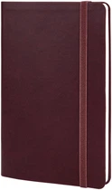 Деловая записная книга Optima Vivella А5 256 страниц в линейку на резинке Бордовая (O27104-18)