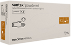 Рукавички латексні SANTEX POWDERED MERCATOR MEDICAL 100шт XL - зображення 1