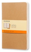 Набір зошитів Moleskine Cahier середній 13 х 21 см в лінію бежевий