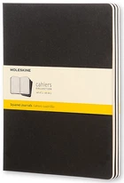 Набір зошитів Moleskine Cahier великий 19 х 25 см в клітинку чорний
