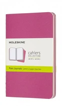 Набір зошитів Moleskine Cahier кишеньковий 9 х 14 см нелінований кінетичний рожевий