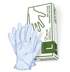 Перчатка Rvin белая "m" 100 штук виниловая (911409/3662/M) - изображение 1