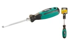 Отвёртка шлицевая магнитная MASTERTOOL HEXAGON SL5х75 мм ручка с TPR покрытием 45-8575