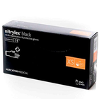 Рукавички нітрилові неопудрені чорні, розмір XS (100 шт/уп) NITRYLEX BLACK 4,4 р. - зображення 1