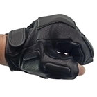 Перчатки тактические кожаные Mil-tec беспалые черные (12515002_M) размер M - изображение 8